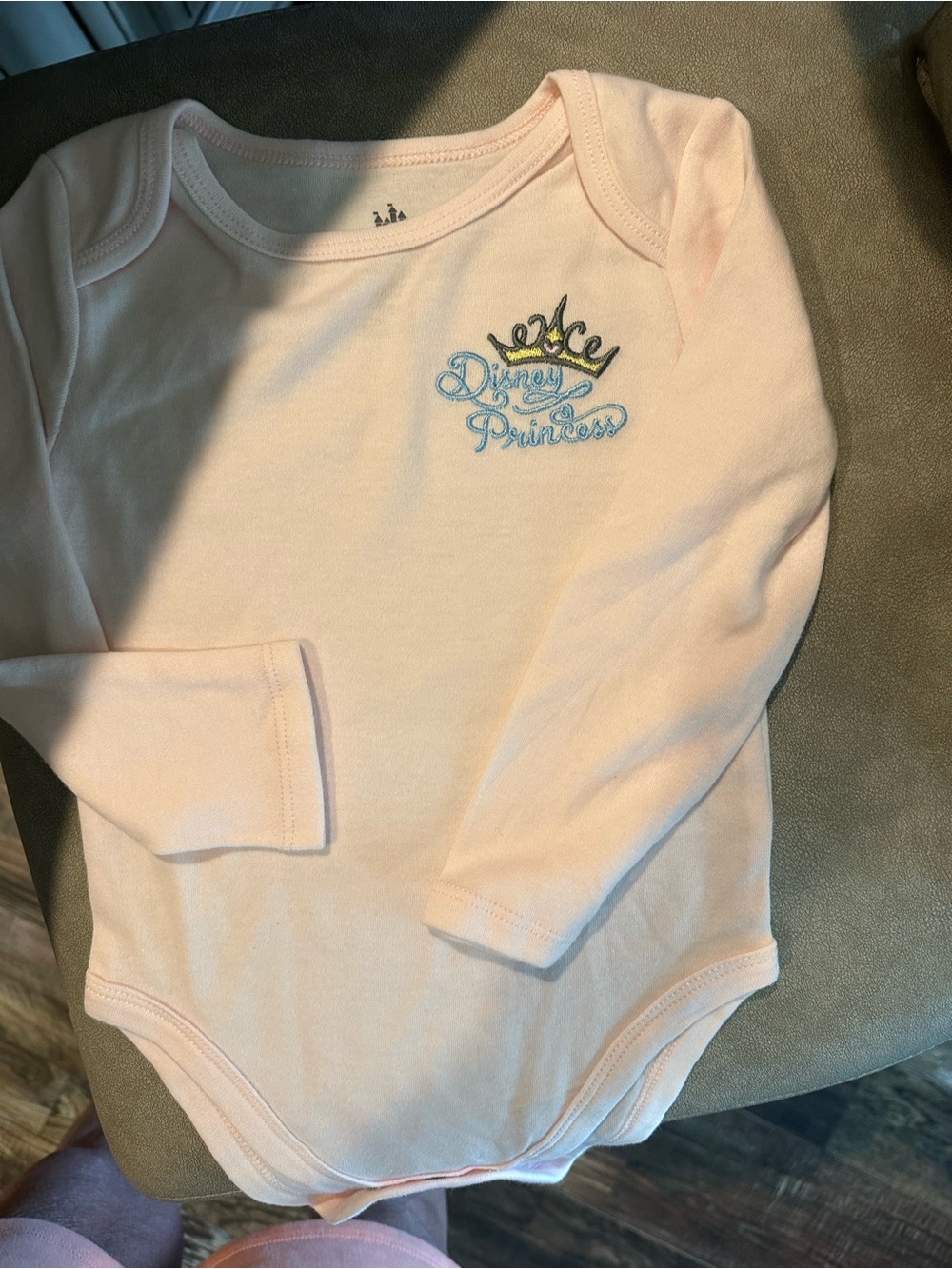 Disney Pink Princess Long-Sleeve One-Piece Bodysuit